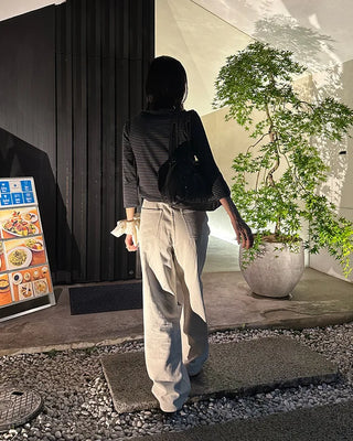 Daily straight denim pants
