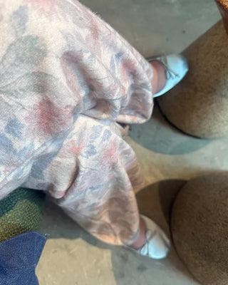 Vintage floral bootcut pants