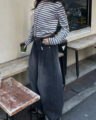 Two-tone striped cardigan