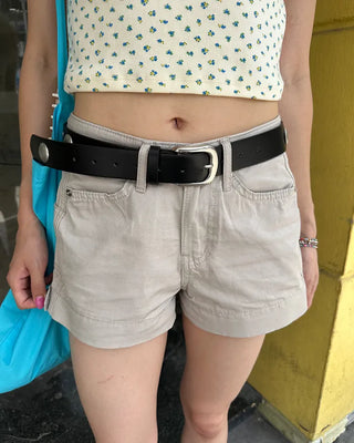 Adjustable tab side pocket shorts