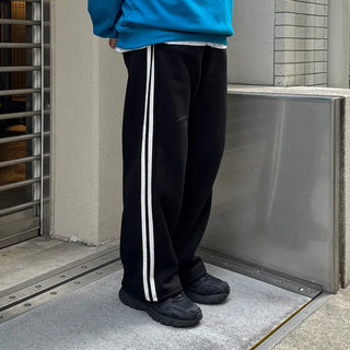 Fleece-lined wide-leg training pants