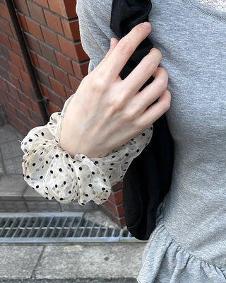 Sheer Dot Scrunchie