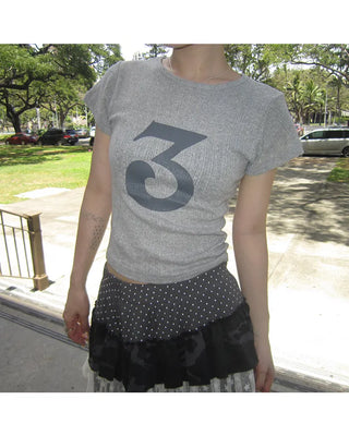 3 French Sleeve Cropped T-Shirt