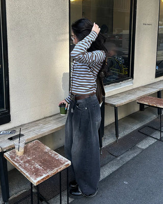 Two-tone striped cardigan