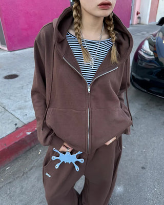 (ORIGINAL) Oversized Double Zip Hoodie (Fleece Lined)
