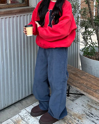 (Unisex) 2-Way Corduroy Carpenter Pants