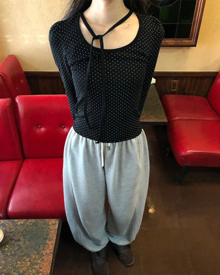 Dot Puff Long-Sleeve T-Shirt