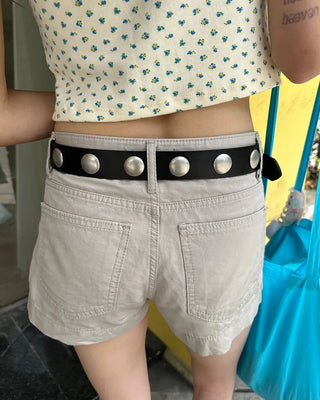 Adjustable tab side pocket shorts