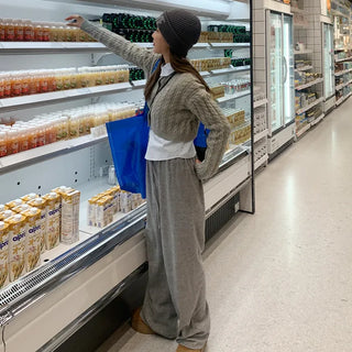 Twist knit cardigan and shirt set