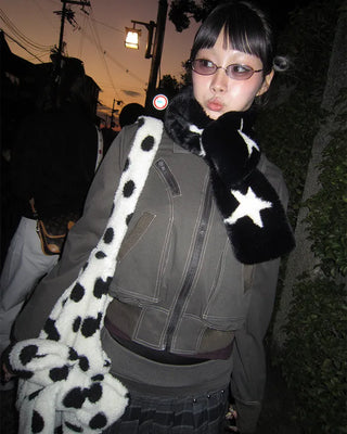 Dot Big Ribbon Boa Bag
