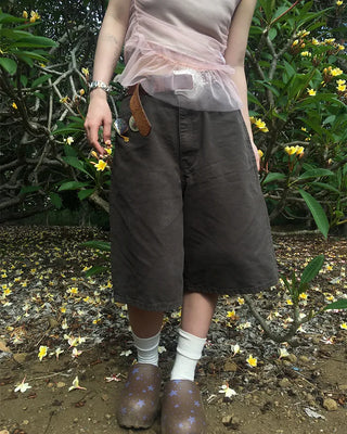 Bag Tag Wide Bermuda Cotton Pants