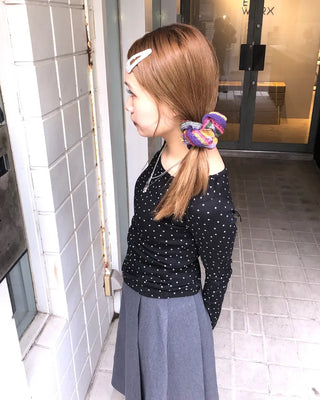 Mini Star Gel Neck Long T-Shirt