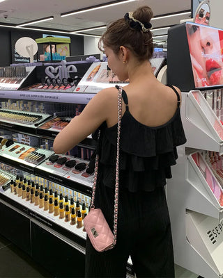 Quilted chain shoulder mini bag