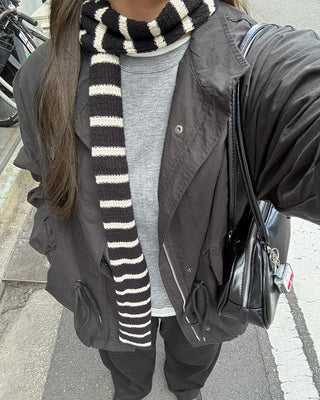 (Unisex) High-Neck Zipper Mod Coat