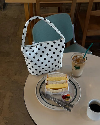 Polka dot shoulder bag