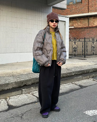 (Unisex) Hip Square Pocket Fleece Balloon Jogger Pants