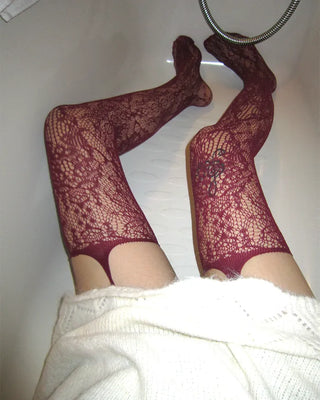 Crochet garter stockings