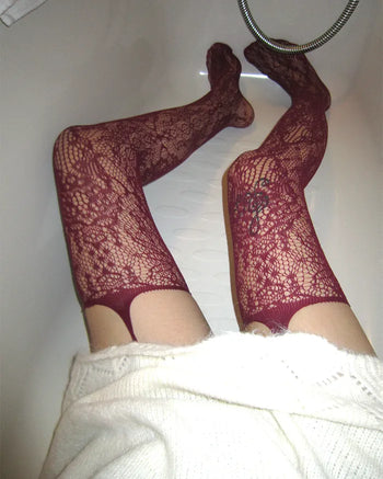 Crochet garter stockings