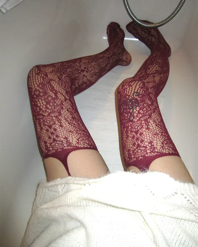 Crochet garter stockings