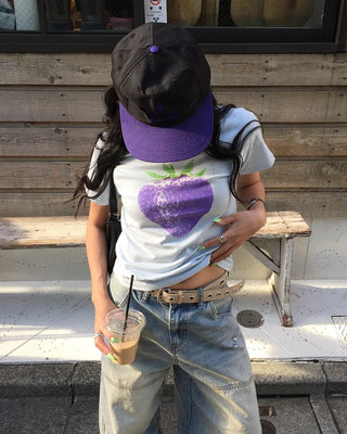 [1st Re-release] (ORIGINAL) Strawberry Lettering Slim T-Shirt