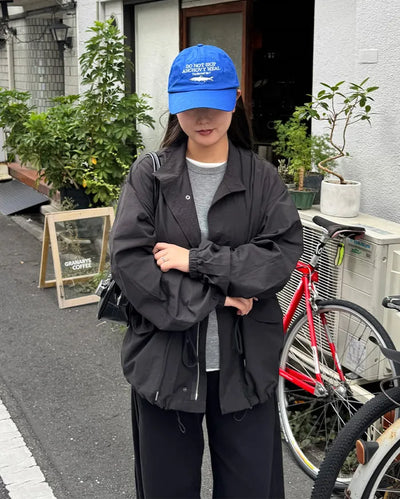 (Unisex) High-Neck Zipper Mod Coat