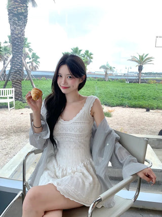 Flared knit dress