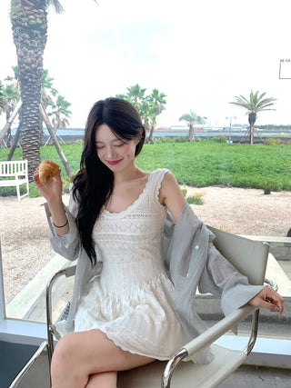 Flared knit dress