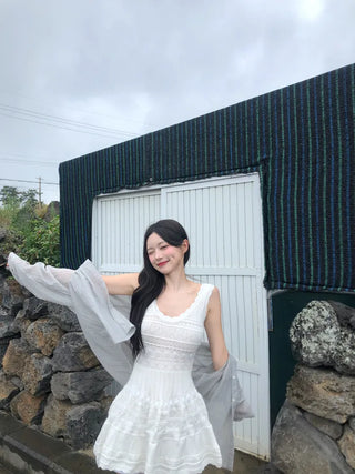 Flared knit dress