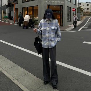 Oversized Check Shirt Jacket