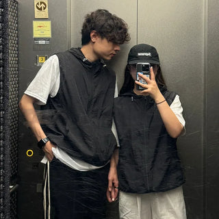 String Hooded Vest