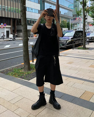 U-neck simple short-sleeved T-shirt