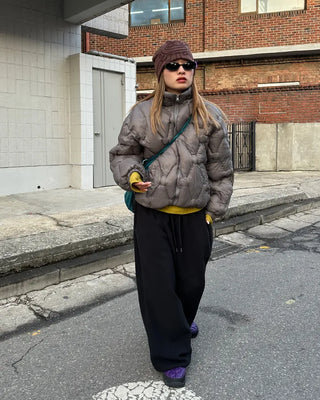 (Unisex) Hip Square Pocket Fleece Balloon Jogger Pants