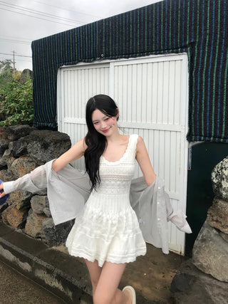 Flared knit dress