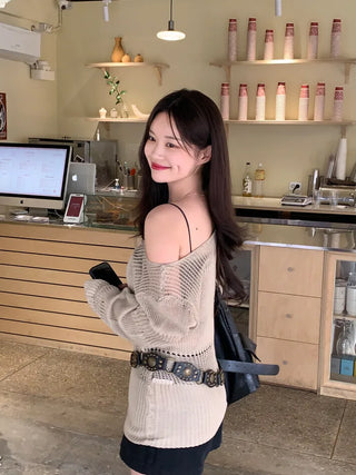 Wave sheer net mesh knit (5 colors)