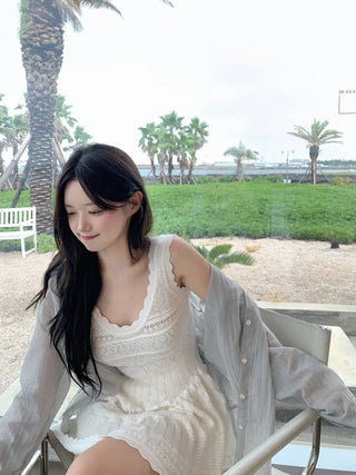 Flared knit dress