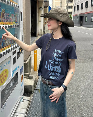 Lettering Point Short-Sleeve T-Shirt