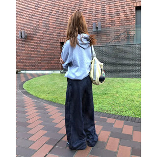 Striped two-tone slacks