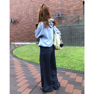Striped two-tone slacks