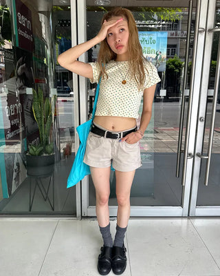 Mini Flower Cropped Mini T-Shirt