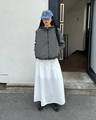 Checked hoodie