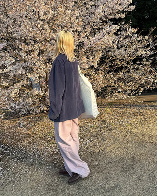 Cotton pants with back flap pockets