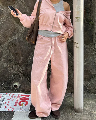Semi-Clothed Sweat Double Zip Hoodie