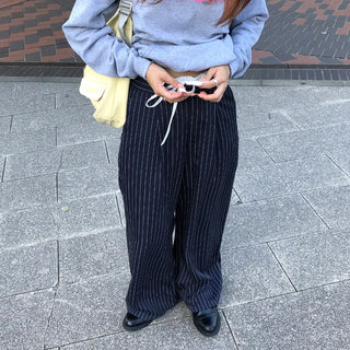 Striped two-tone slacks