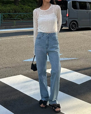 Star See-Through Slim Feed T-Shirt