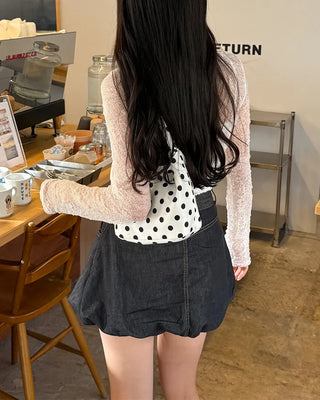 Polka dot shoulder bag