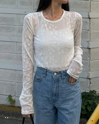 Star See-Through Slim Feed T-Shirt