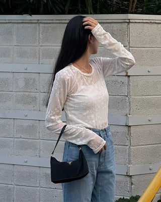 Star See-Through Slim Feed T-Shirt