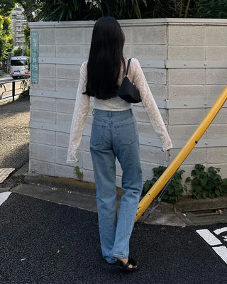 Star See-Through Slim Feed T-Shirt