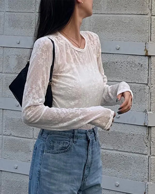 Star See-Through Slim Feed T-Shirt