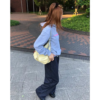 Striped two-tone slacks